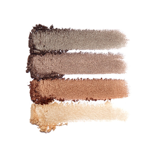 Set of eyeshadow isolated on white