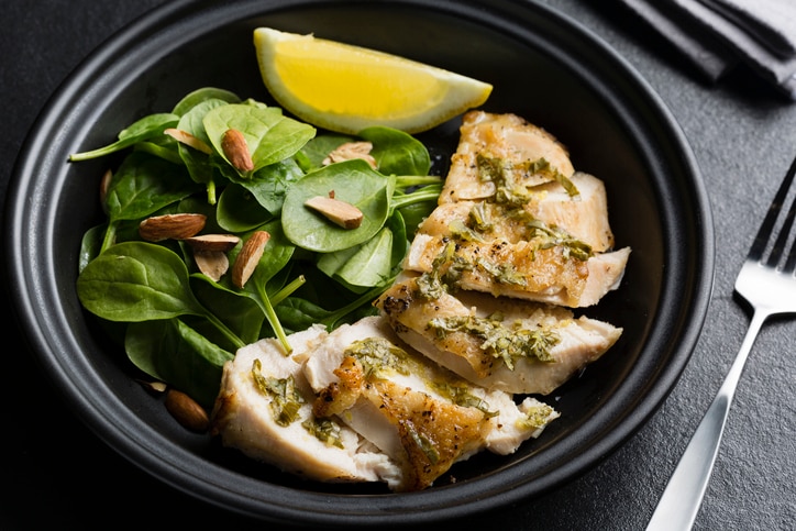 An incredibly delicious Lemon Basil Chicken Salad, perfect for every season.