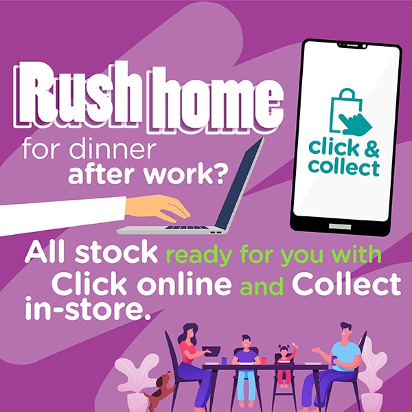 Rush home for dinner after work