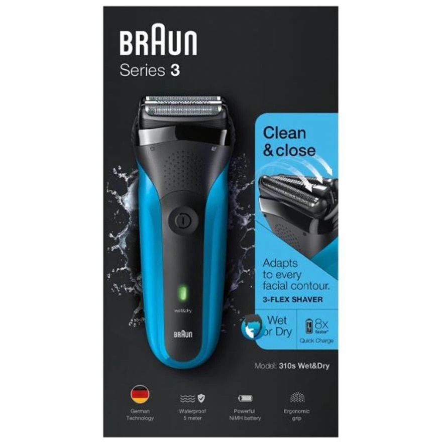 BRAUN Series 3 310s Rechargeable Wet & Dry Electric Shaver, Valentine's Day gifts for him