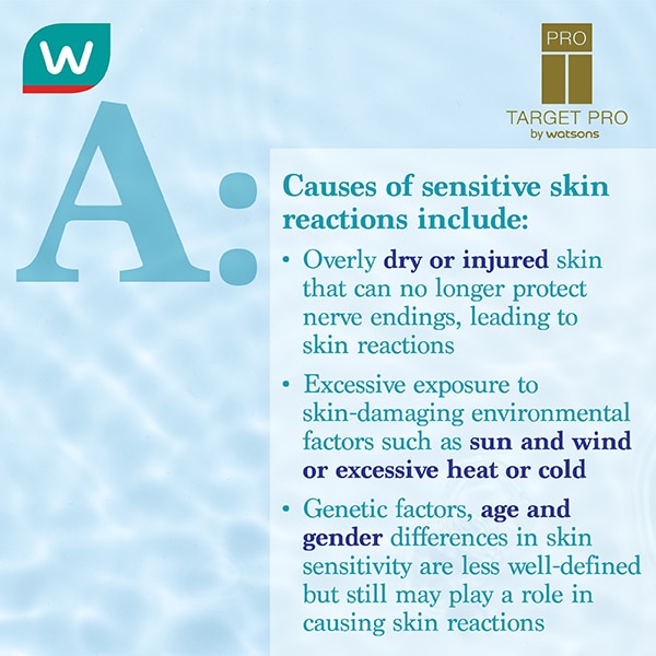 What causes sensitive skin reactions, causes of sensitive skin