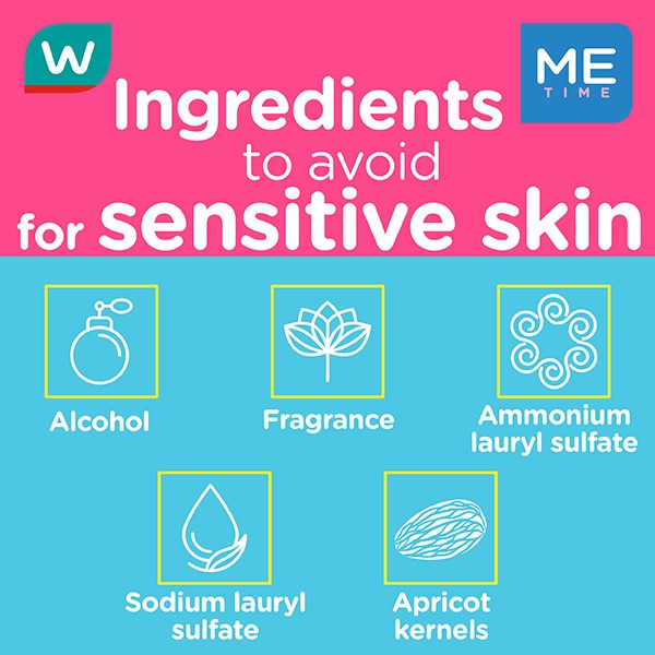 Ingredients to include and avoid for sensitive skin