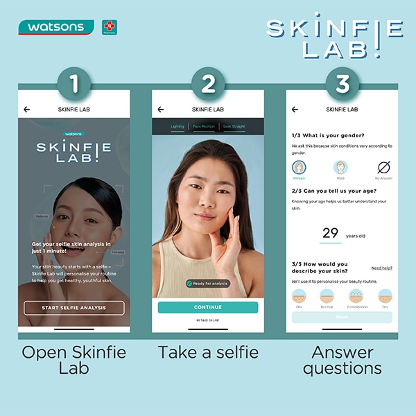 Watsons Skinfie Lab, AI SKin Analysis