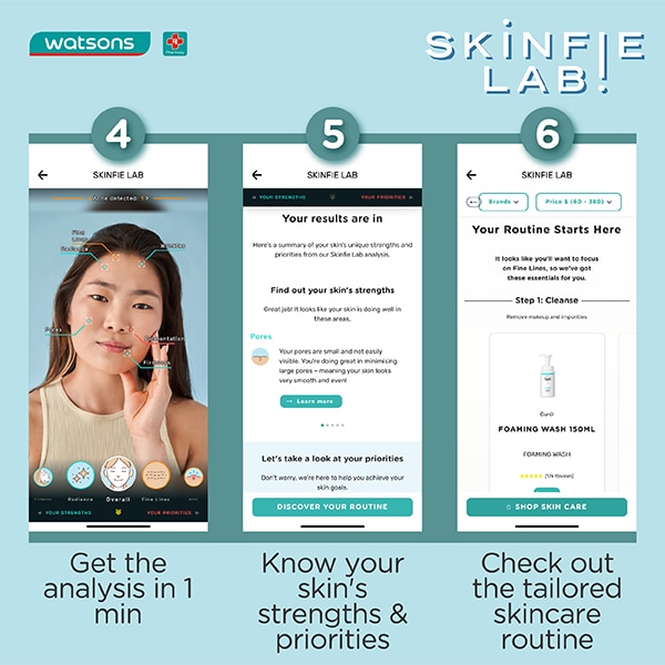 Watsons Skinfie Lab, AI SKin Analysis