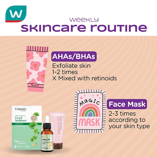 Weekly skincare routine