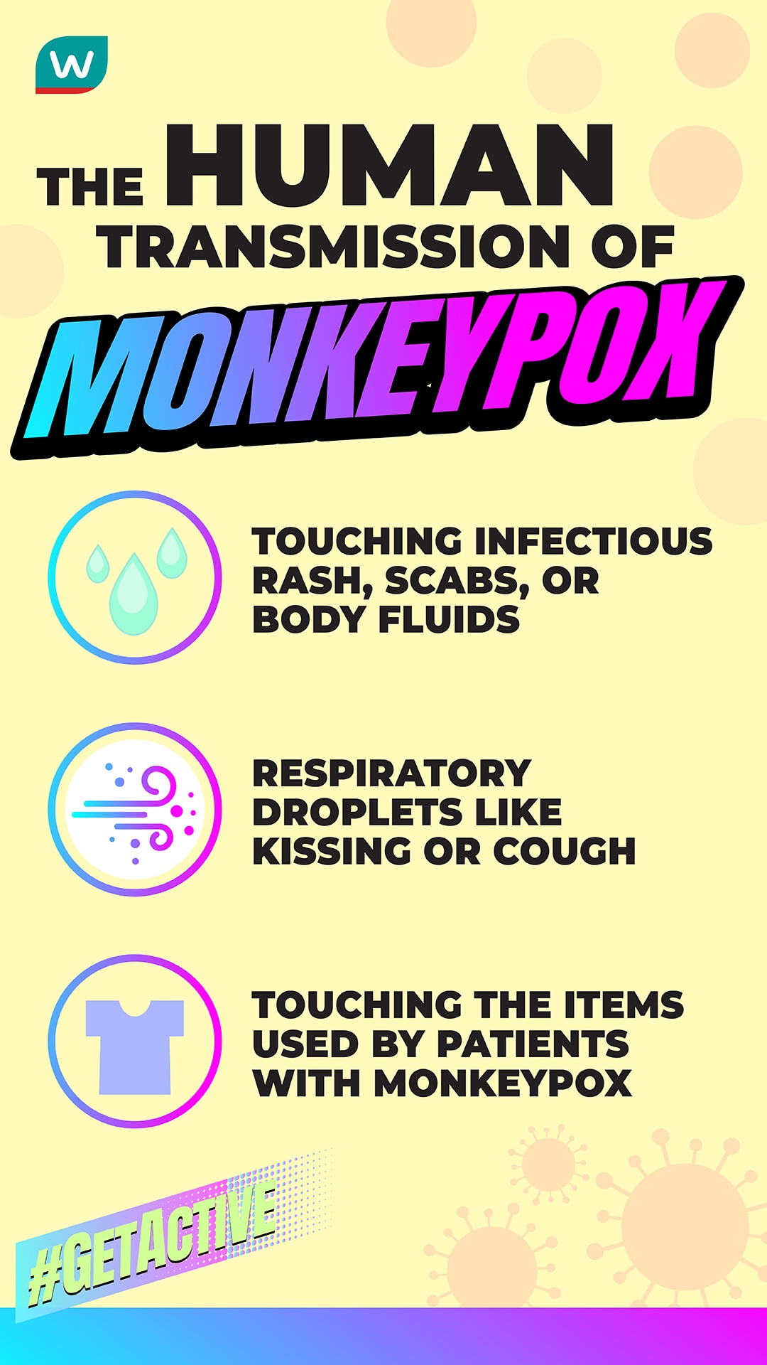 It can be transmitted through contact with bodily fluids, lesions on the skin or on internal mucosal surfaces, and contaminated objects.