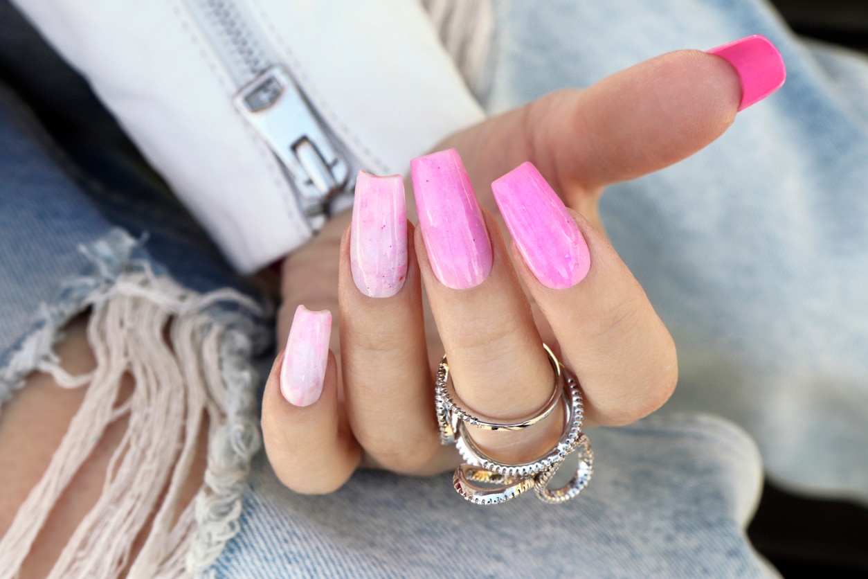 On Trend Nail Colours, Barbiecore pink nail