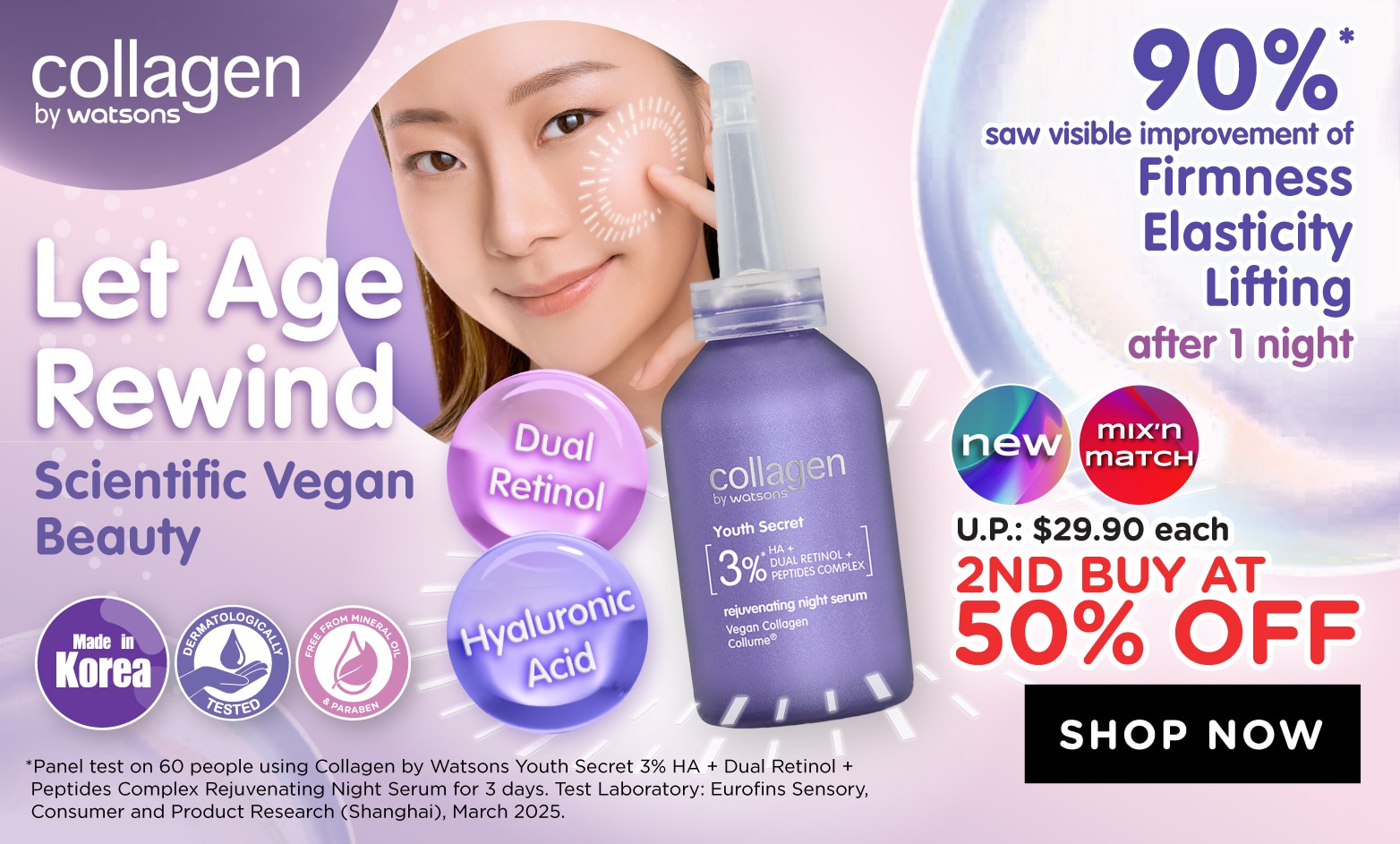 WBS20251004 - P10 OB digi banners - Collagen by Watsons Youth Secret Night Serum_750x452px.jpg