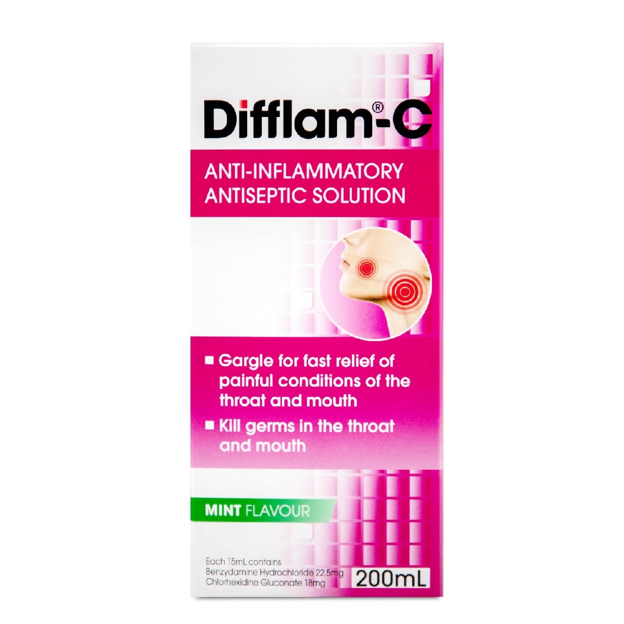DIFFLAM Solution Peppermint (Help Kills Germs + Maintain Healthy Oral ...