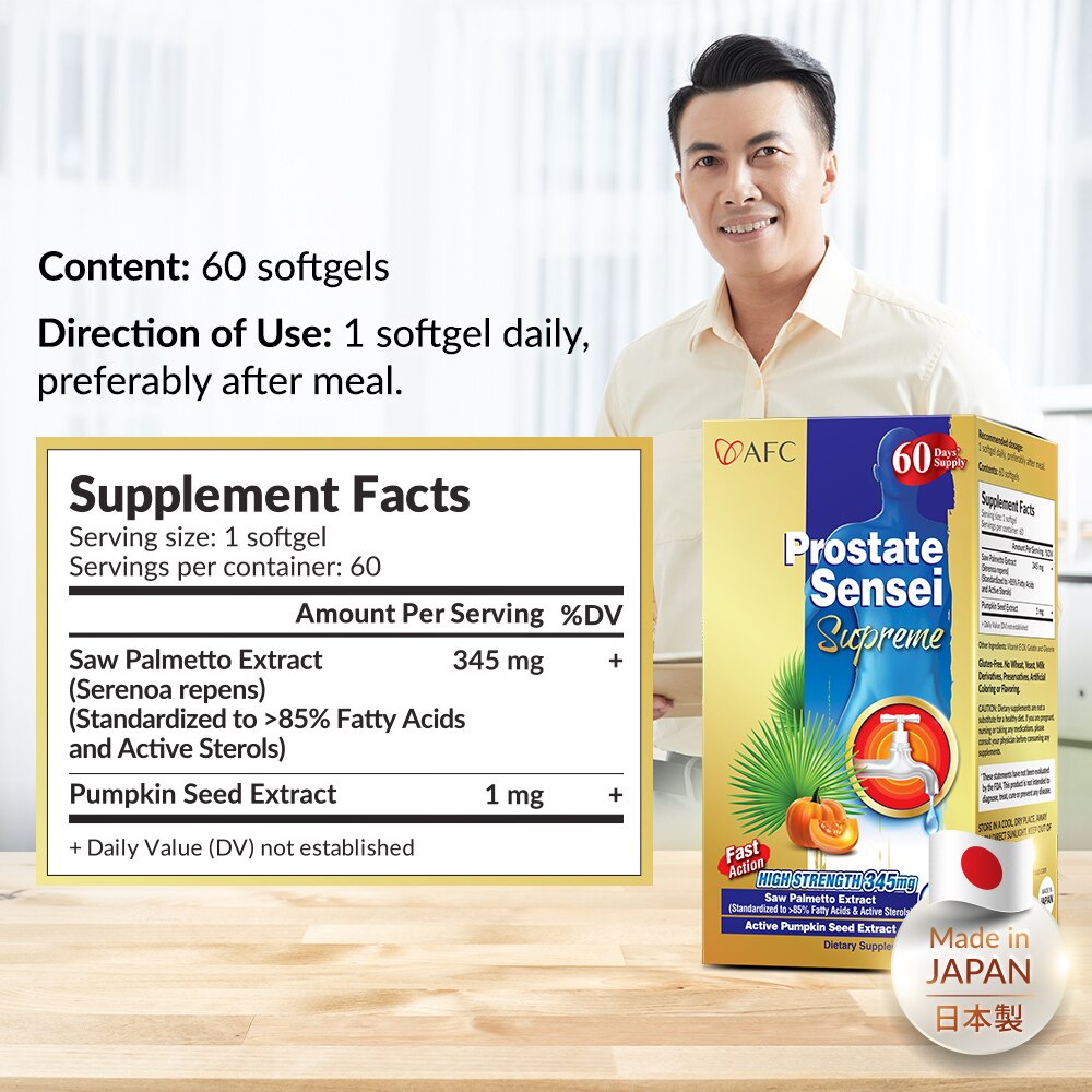 Afc Prostate Sensei Supreme Dietary Supplement Saw Palmetto Extract Afc Prostate Sensei Supreme Dietary Supplement Saw Palmetto Extract
