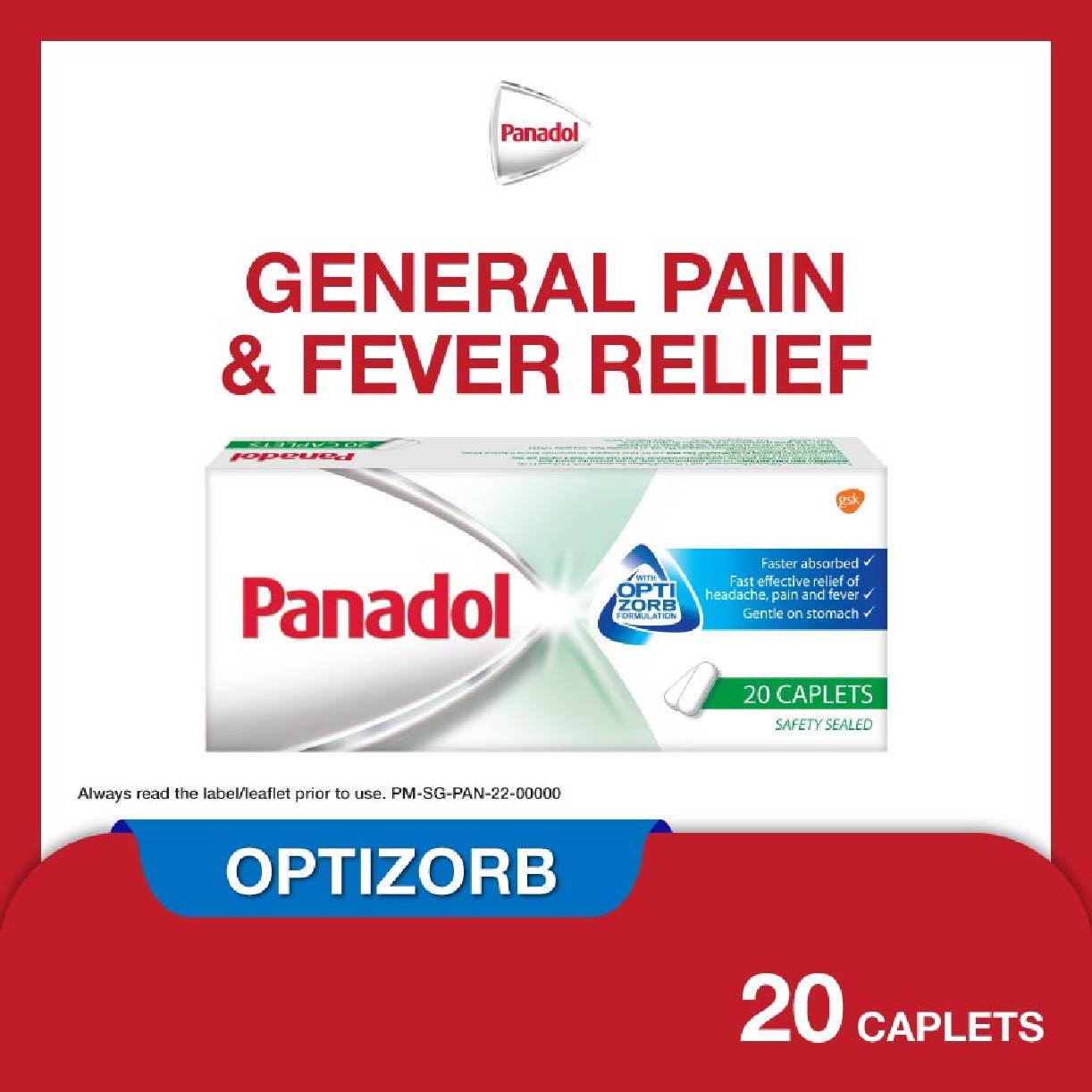 Panadol Panadol With Optizorb Caplets 20s Fever And Pain Relief