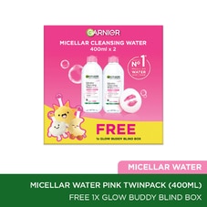 GARNIER - Micellar Water Pink Twinpack + Glow Buddy Blind Box (400ml x 2s) + 1s