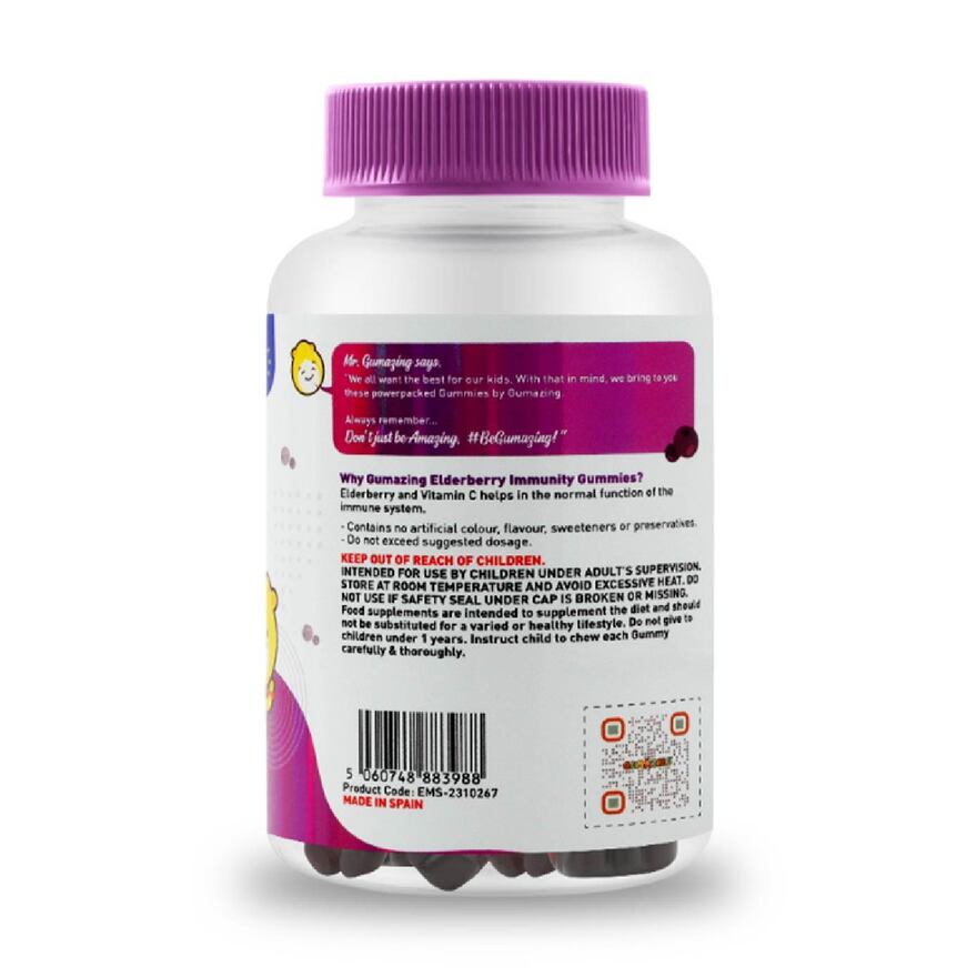Elderberry Immunity Natural Raspberry Flavour Gummies for Kids 60s-91458.jpg