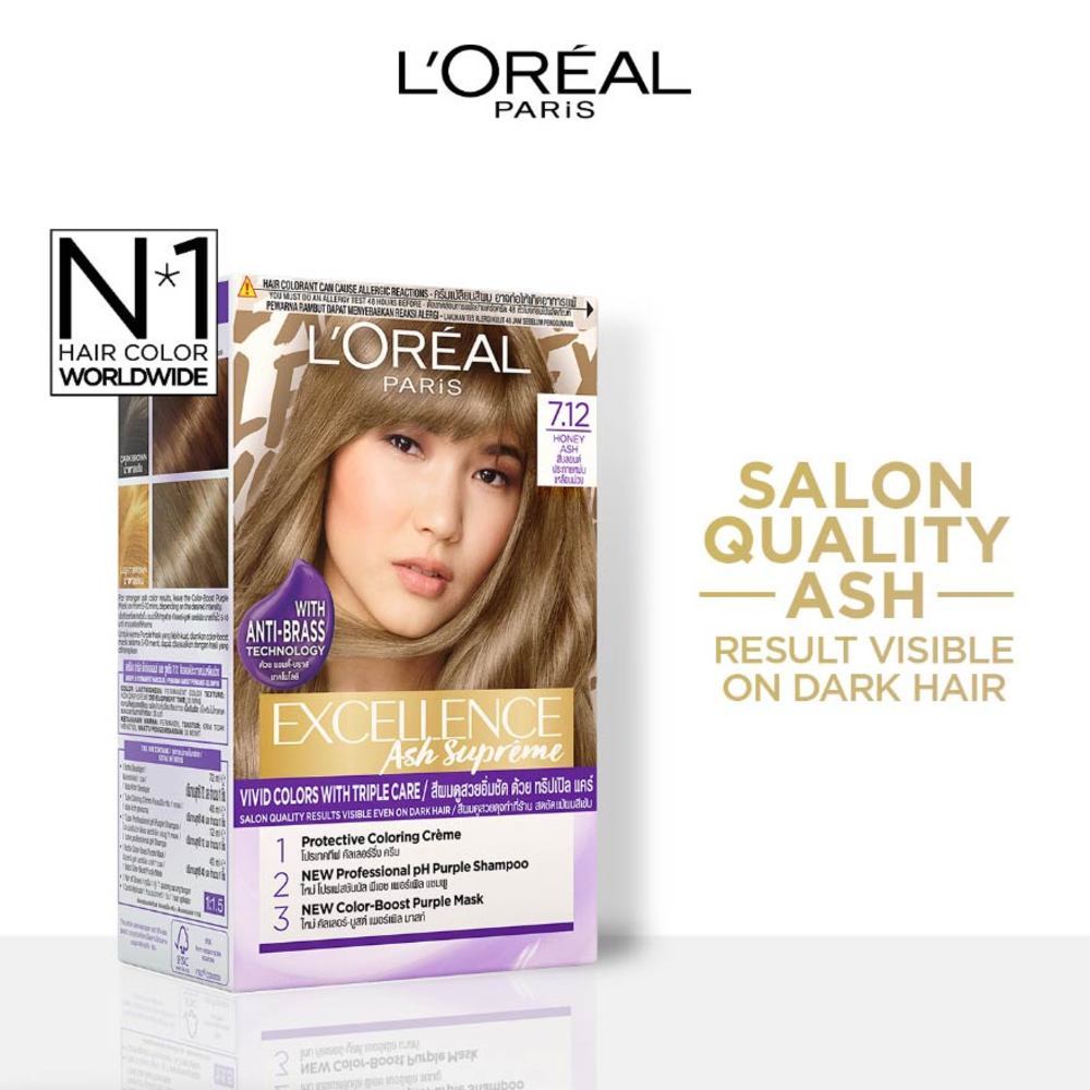 L'OREAL PARIS EXCELLENCE, Fashion Hair Colour # Honey Ash 172ml | Watsons Singapore L'OREAL PARIS EXCELLENCE, Fashion Hair Colour # Honey Ash 172ml | Watsons Singapore
